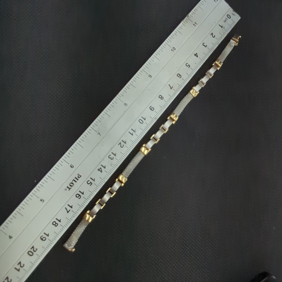 PULSERA ORO COMBINADO 14 K 14,10 GRMS (SEMINUEVO)