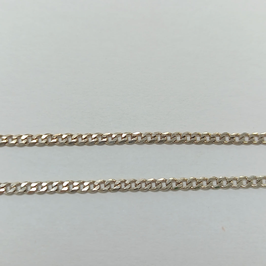 CADENA TEJIDO BARBADO PLATA .925 60 CM 5.7 GR (NUEVO)
