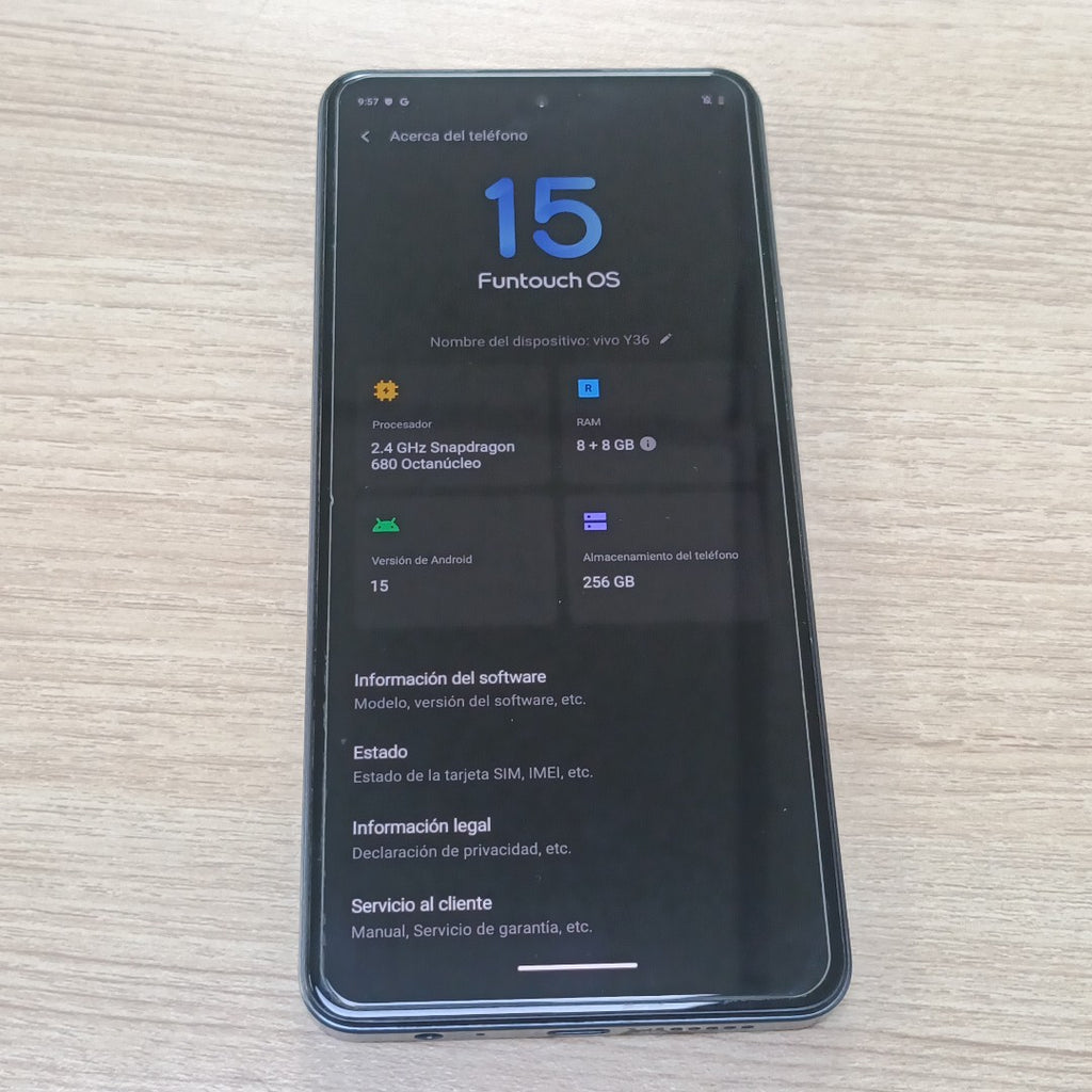 CELULAR VIVO Y36 V2247 256 GB 8 GB RAM (SEMINUEVO)
