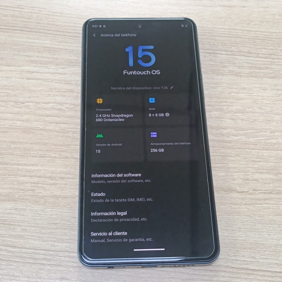CELULAR VIVO Y36 V2247 256 GB 8 GB RAM (SEMINUEVO)