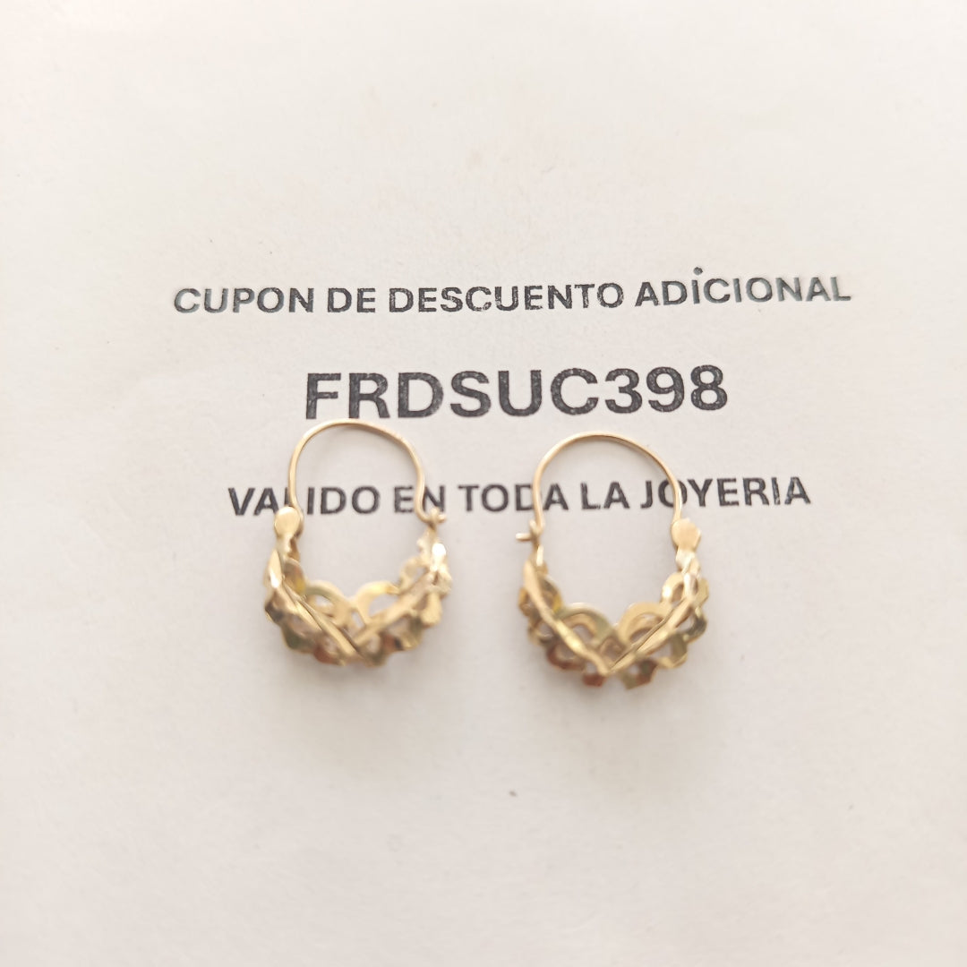 ARETES PAR ORO 8 K 1.6 GRMS (SEMINUEVO)