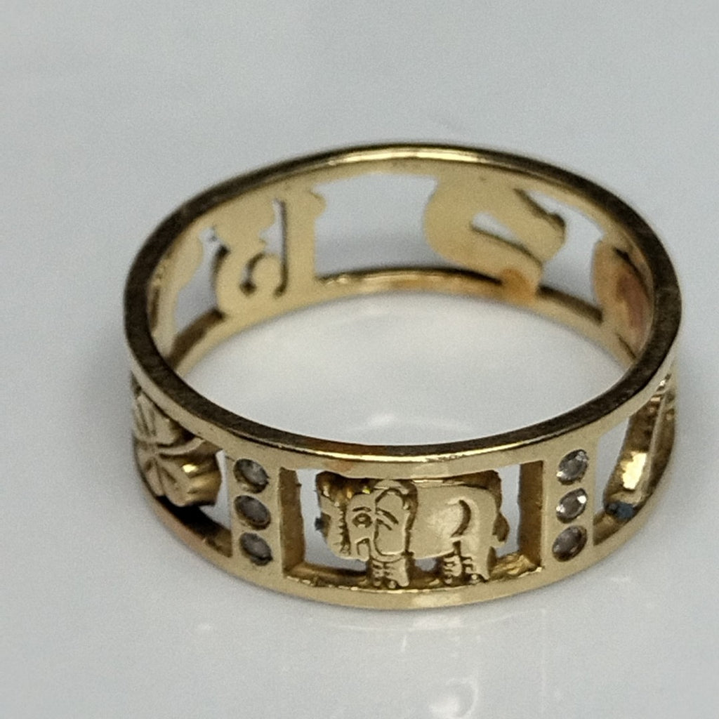 ARGOLLA DE LA SUERTE ORO 14 K 3.2 GRMS (SEMINUEVO)