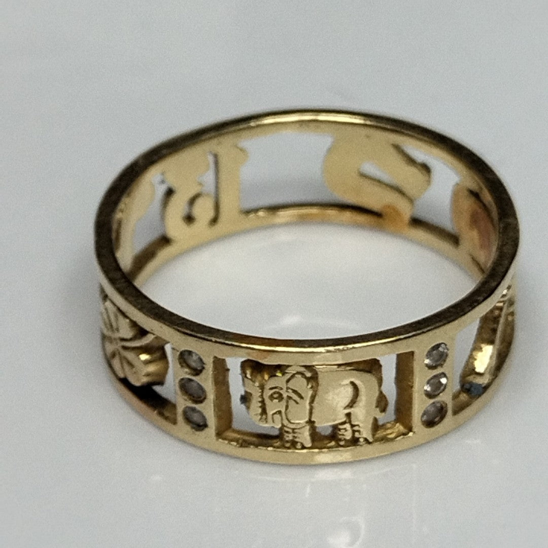 ARGOLLA DE LA SUERTE ORO 14 K 3.2 GRMS (SEMINUEVO)
