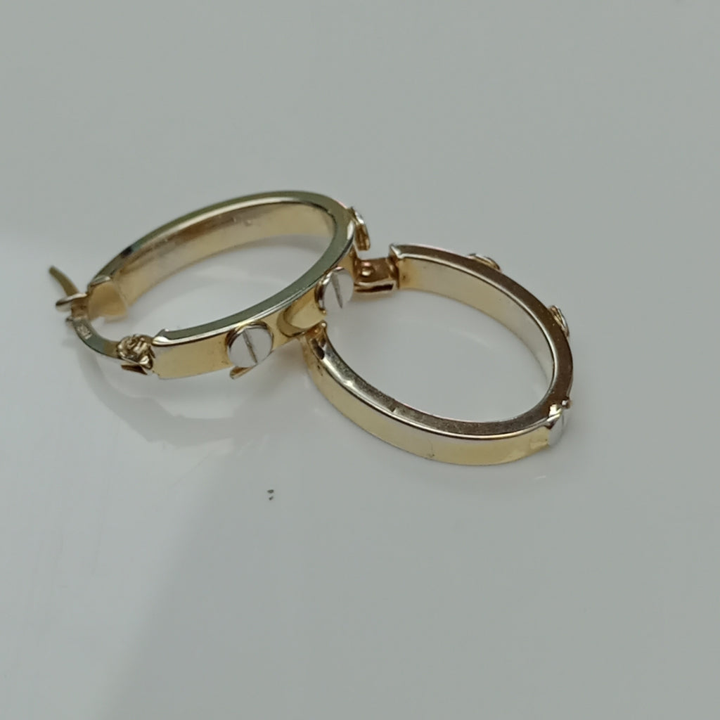 ARRACADAS PAR ORO 14 K 1,50 GRMS (SEMINUEVO)