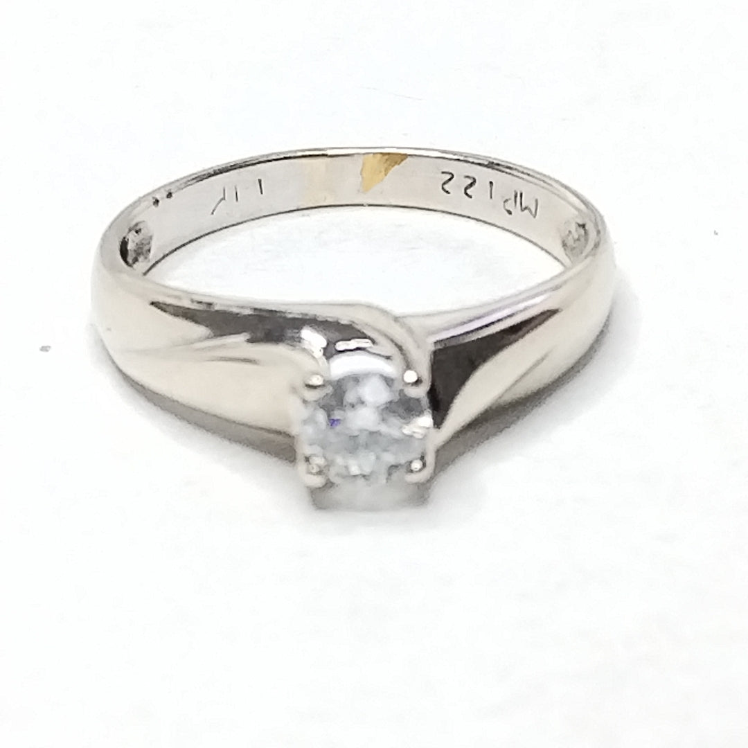 ANILLITO ORO, ORO BLANCO 14 K 2.3 GRMS (SEMINUEVO)