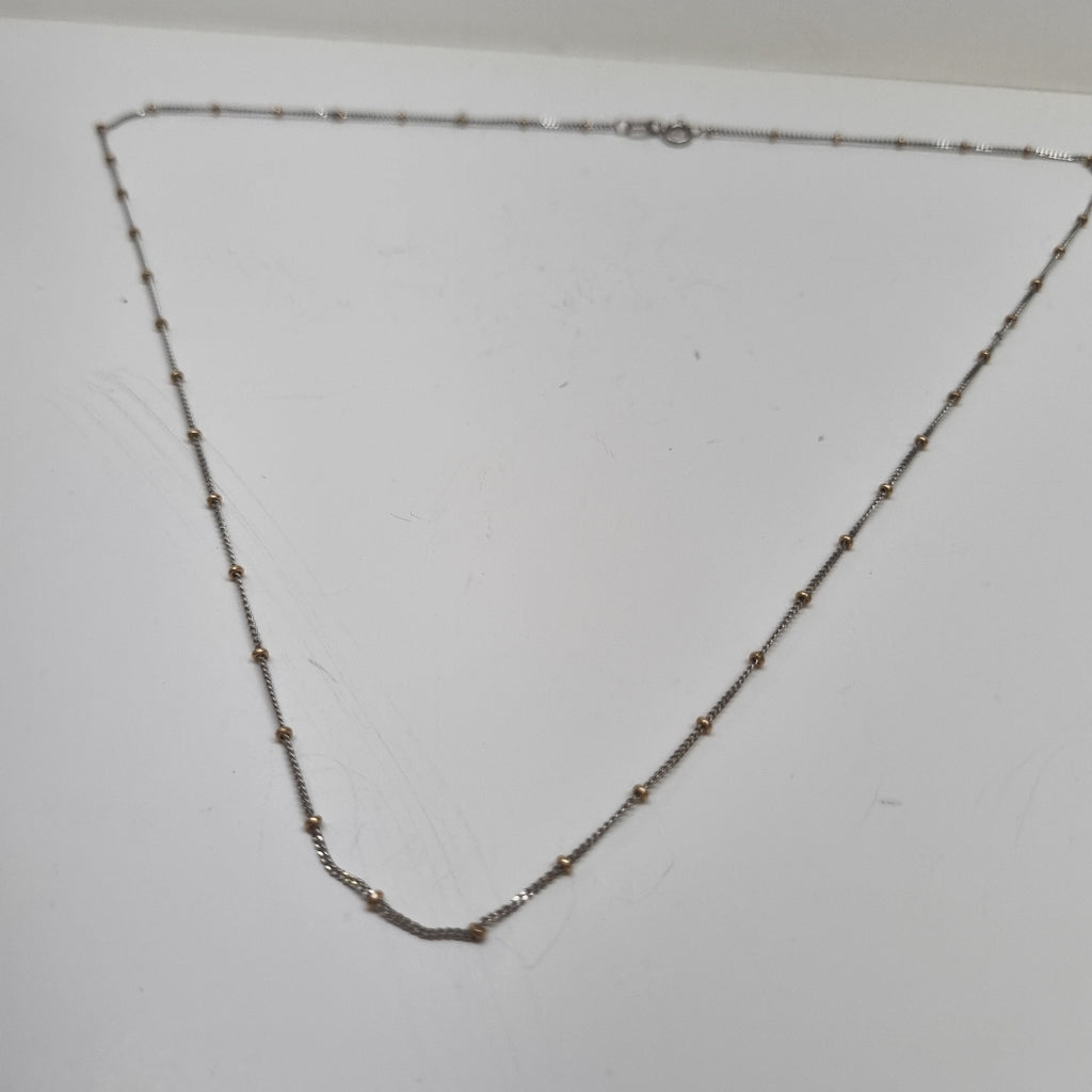 CADENA ORO, ORO BLANCO 14 K 2.5 GRMS (SEMINUEVO)