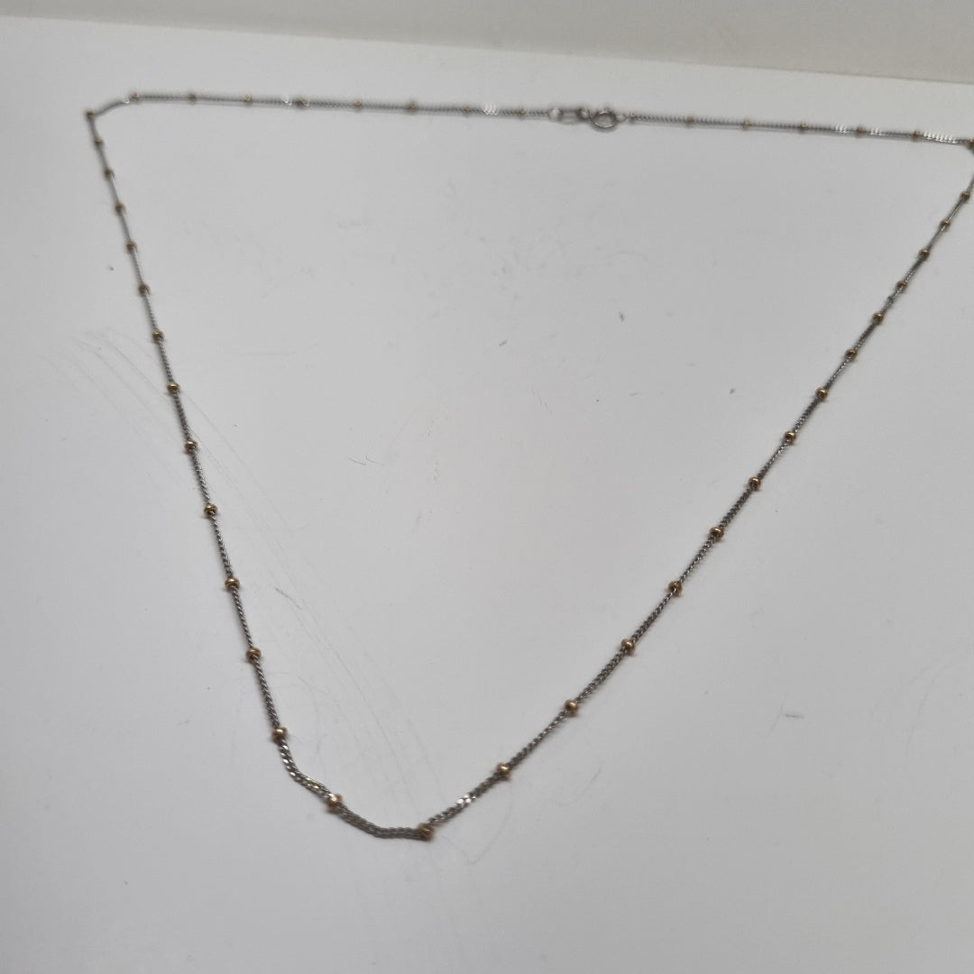 CADENA ORO, ORO BLANCO 14 K 2.5 GRMS (SEMINUEVO)
