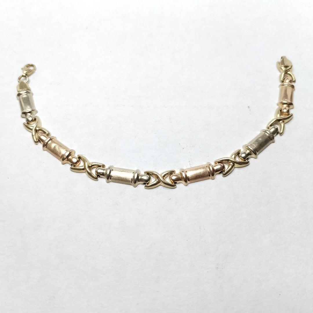 PULSERA ORO, ORO COMBINADO 14 K 5.8 GRMS (SEMINUEVO)