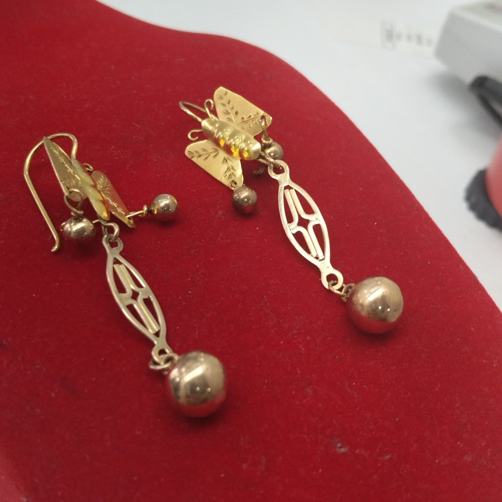 ARETES PAR ORO MUY BAJO 8 K 6,20 GRMS (SEMINUEVO)