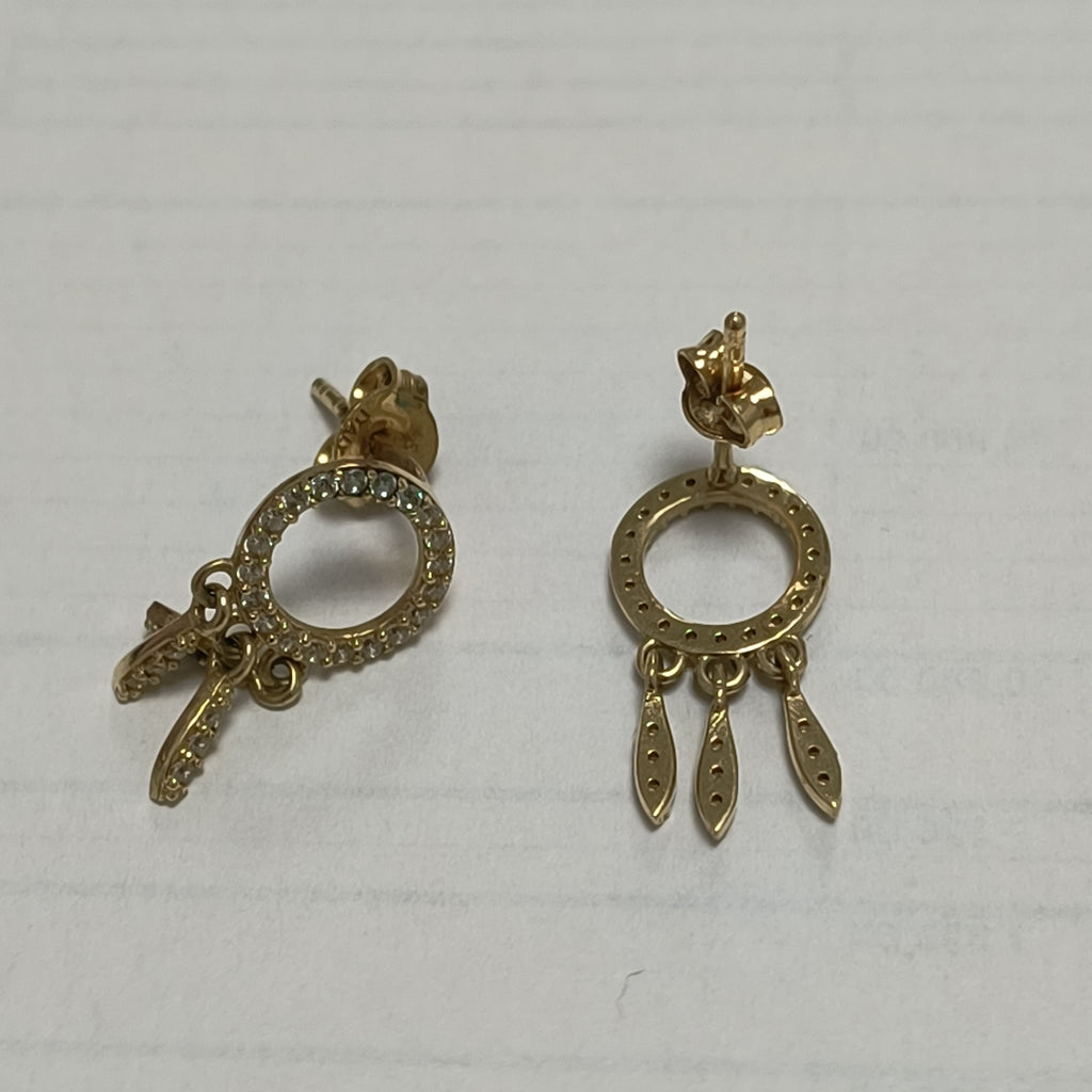 BROQUELES PAR ORO 14 K 2 GRMS (SEMINUEVO)
