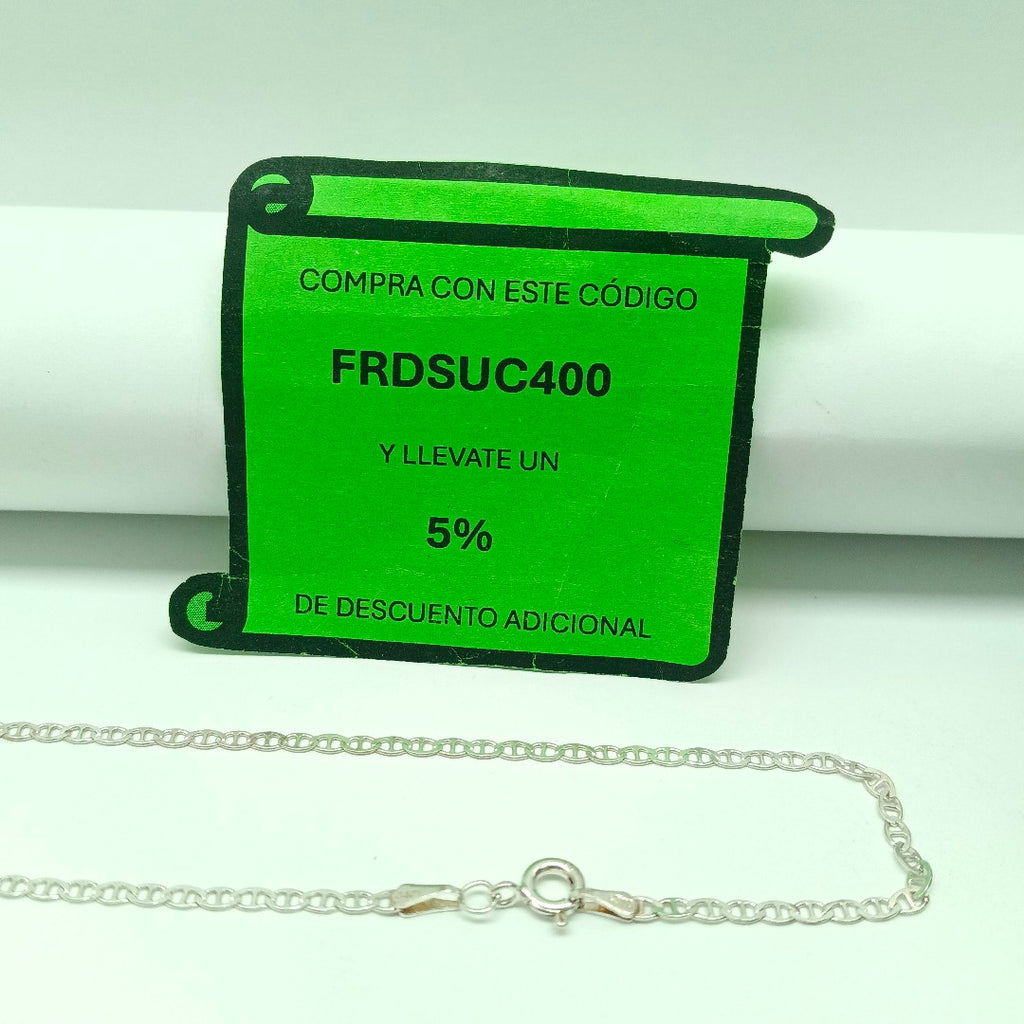 CADENA TEJIDO GUCHI PLATA .925 55 CM 3.7 GR (NUEVO)