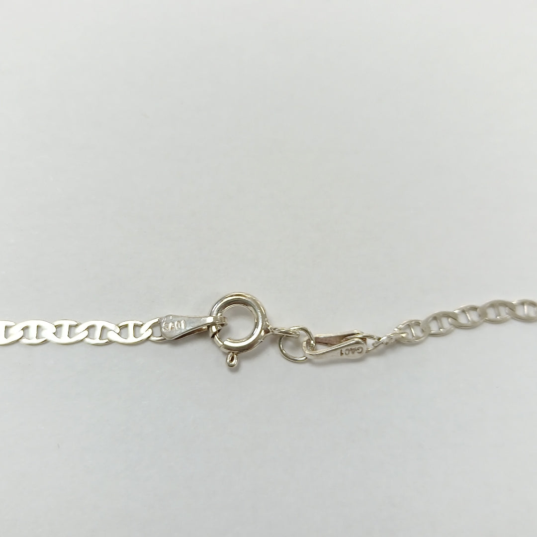 CADENA TEJIDO GUCHI PLATA .925 55 CM 3.6 GR (NUEVO)