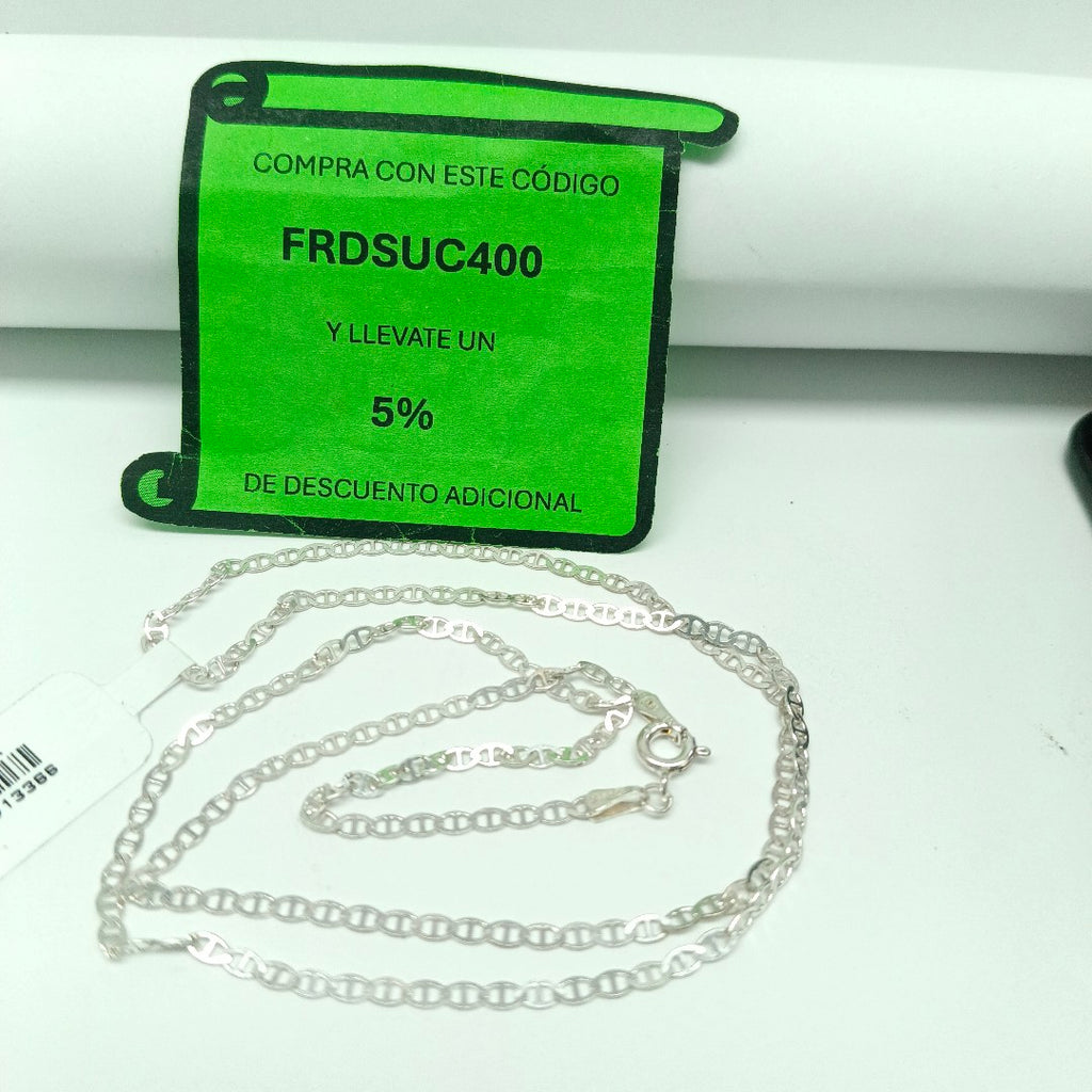 CADENA TEJIDO GUCHI PLATA .925 55 CM 3.3 GR (NUEVO)