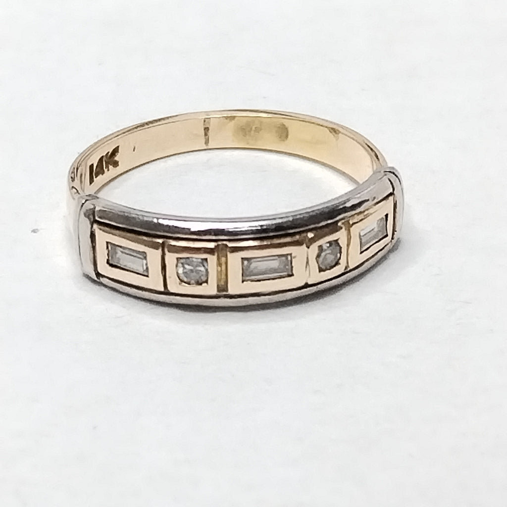 ANILLITO ORO COMBINADO 14 K 3.3 GRMS (SEMINUEVO)