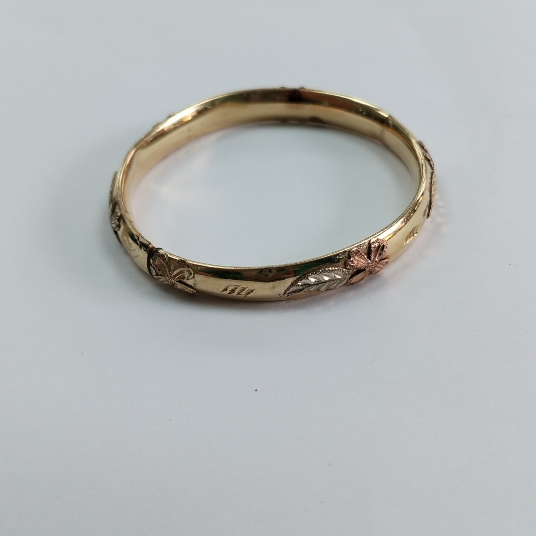 PULSERA RIGIDA ORO 14 K 12.9 GRMS (SEMINUEVO)