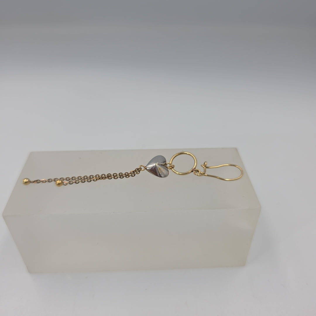 ARETES PAR ORO, ORO COMBINADO 10 K 1.8 GRMS (SEMINUEVO)