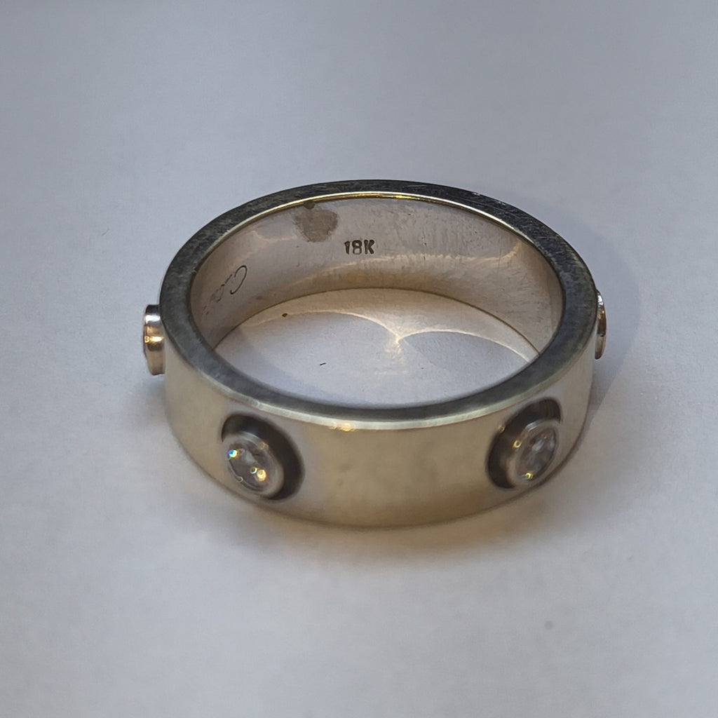 ANILLO ORO BLANCO 18 K 10 GRMS (SEMINUEVO)