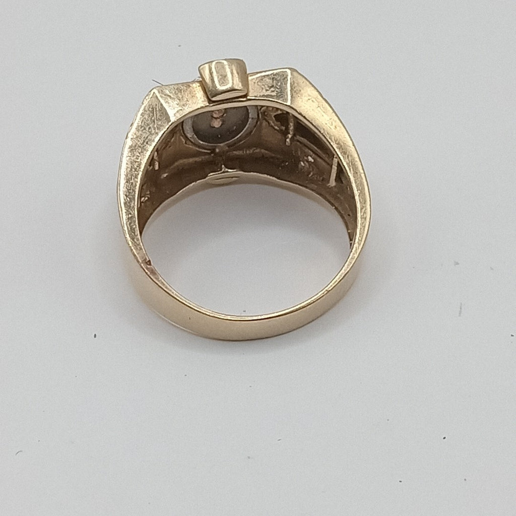 ANILLO ORO,ORO COMBINADO 10 K 9,80 GRMS (SEMINUEVO)