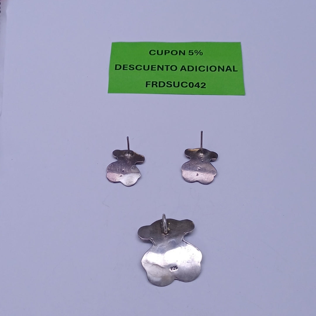 ARETES PAR, DIJE PLATA 6.8 GRMS (SEMINUEVO)