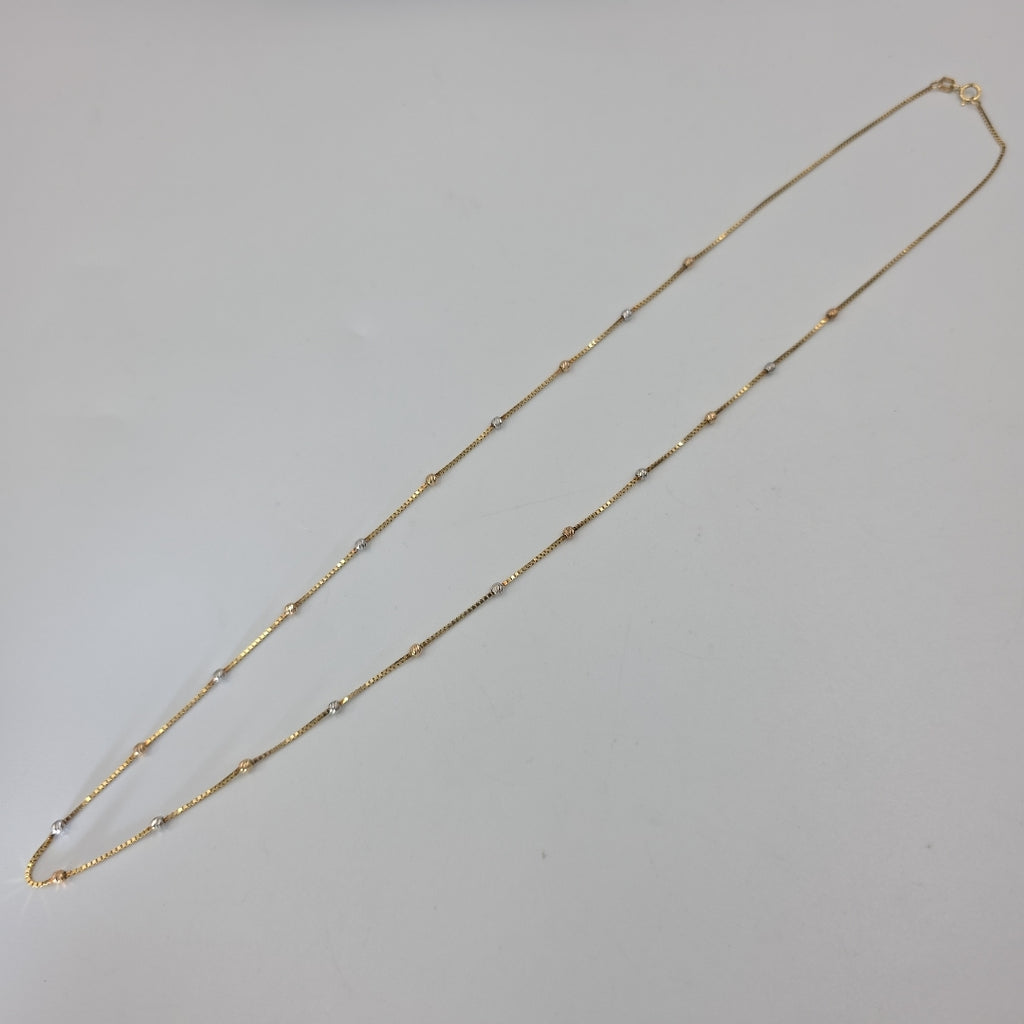CADENA ORO, ORO COMBINADO 10 K 2.8 GRMS (SEMINUEVO)
