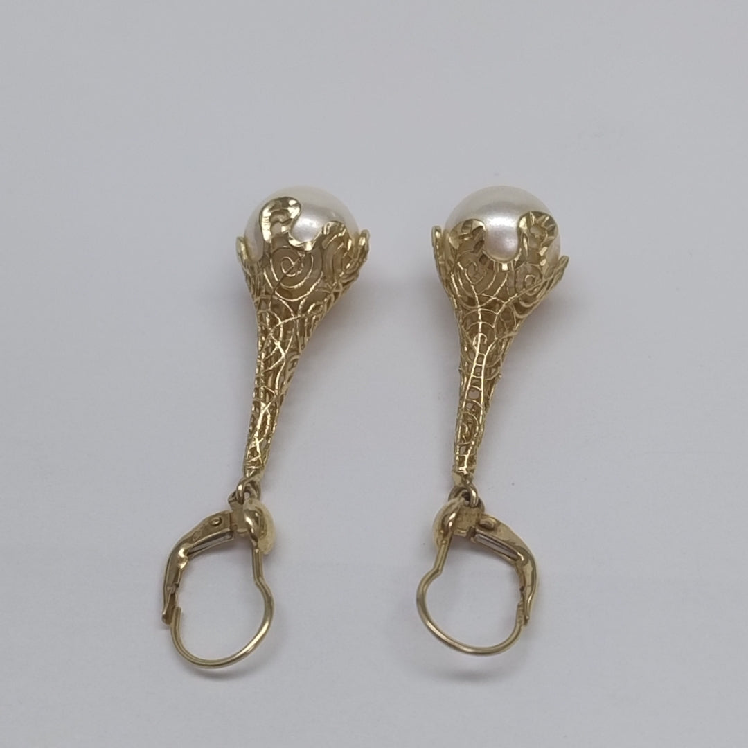 ARETES PAR ORO 14 K 9.8 GRMS (SEMINUEVO)