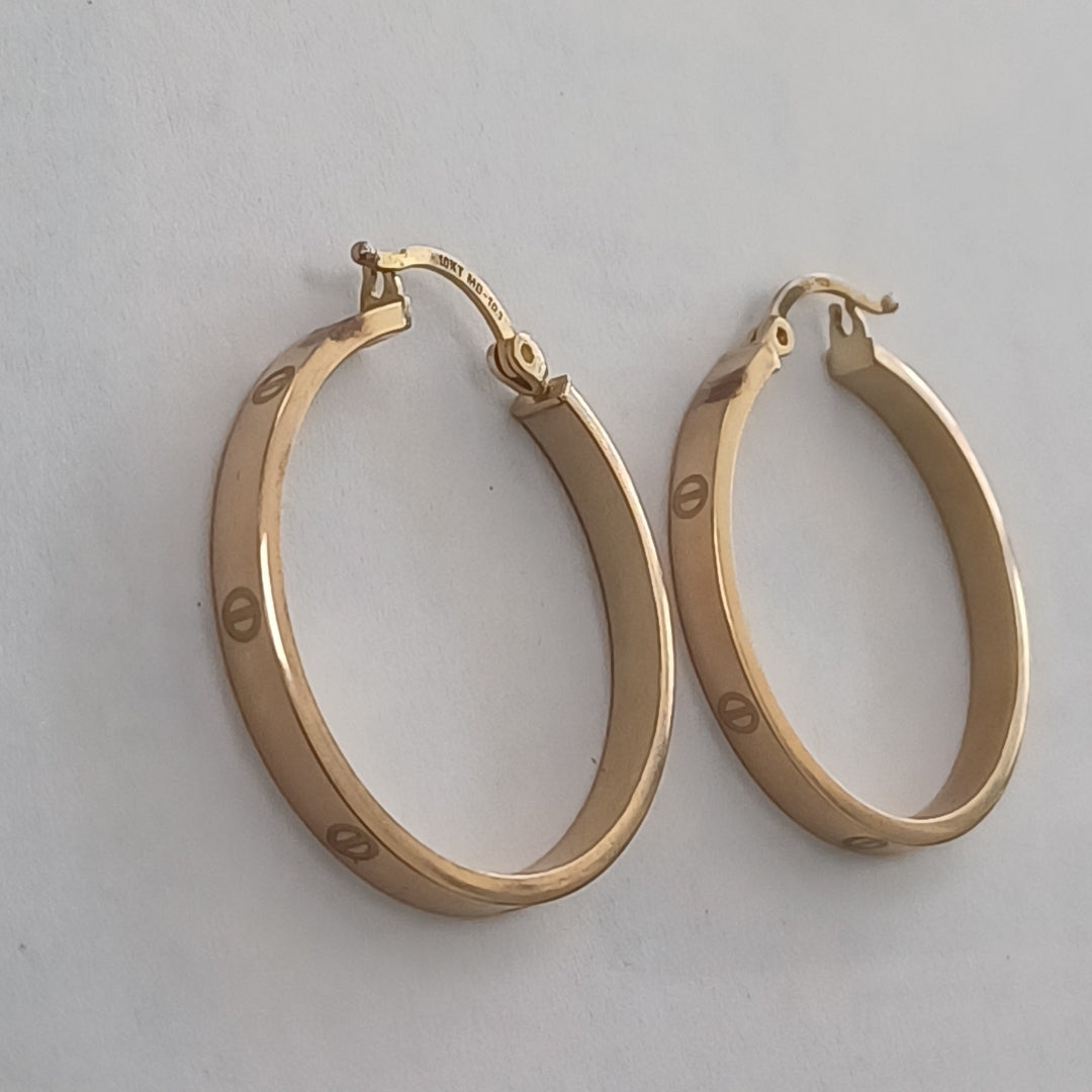 ARRACADAS PAR ORO 10 K 3 GRMS (SEMINUEVO)