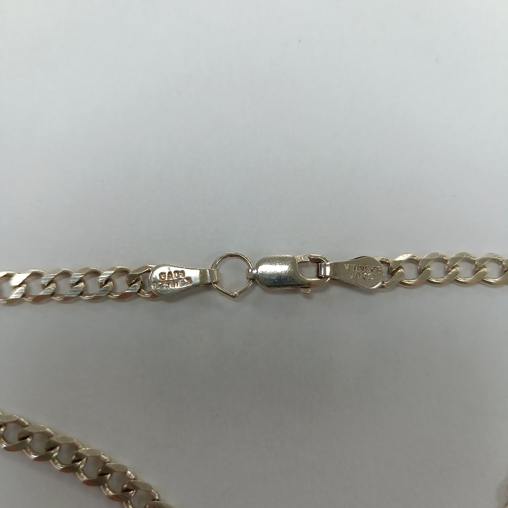 CADENA TEJIDO BARBADO PLATA .925 60 CM 13 GR (NUEVO)