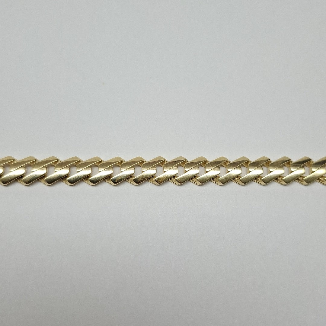 PULSERA CABALLERO MONACO ORO 14K 10.4 (NUEVO)