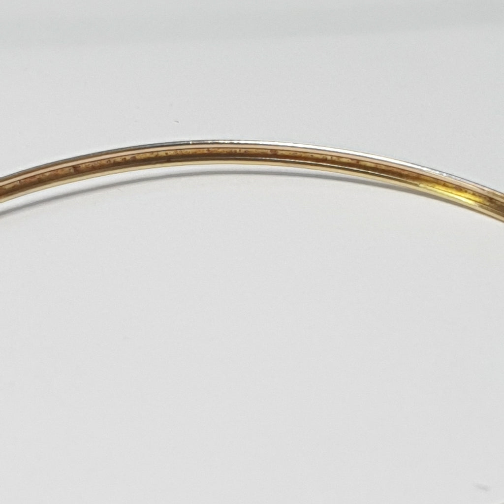 PULSERA RIGIDA ORO COMBINADO 10 K 3,20 GRMS (SEMINUEVO)