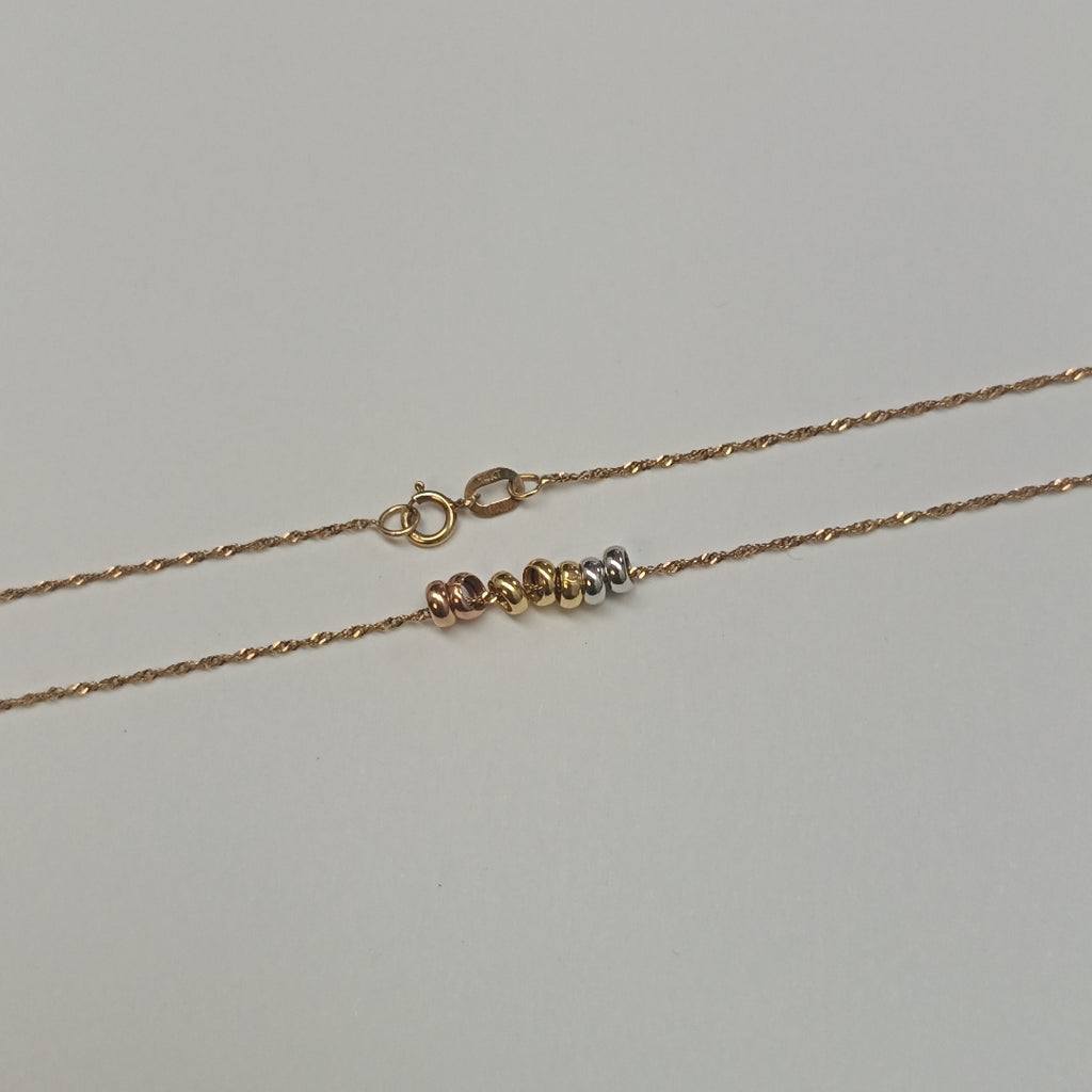GARGANTILLA ORO COMBINADO 14 K 0,90 GRMS (SEMINUEVO)