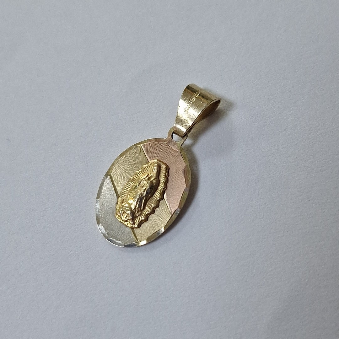 DIJE,MEDALLA RELIGIOSA ORO 14 K 1,20 GRMS (SEMINUEVO)
