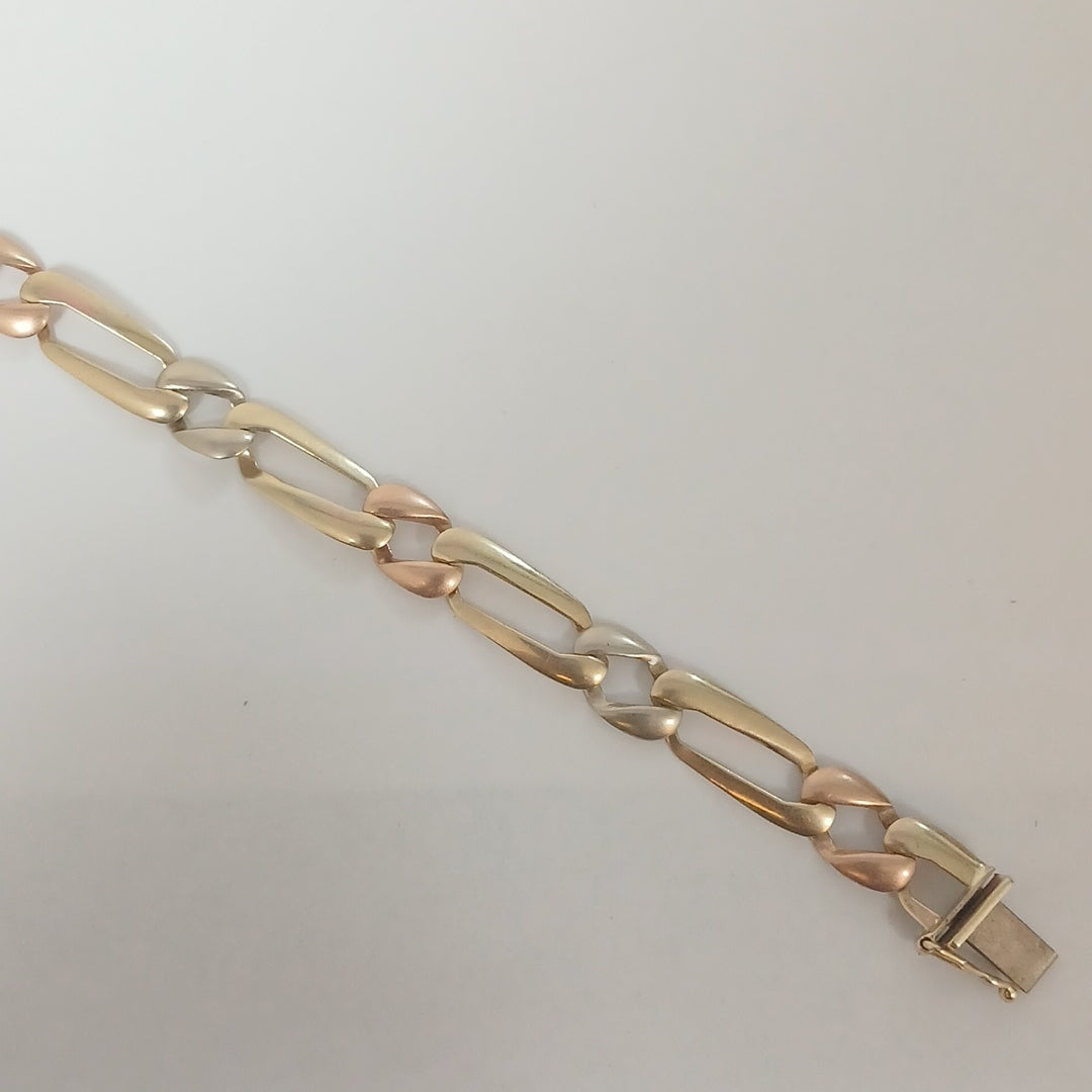 PULSERA ORO, ORO COMBINADO 14 K 8.6 GRMS (SEMINUEVO)