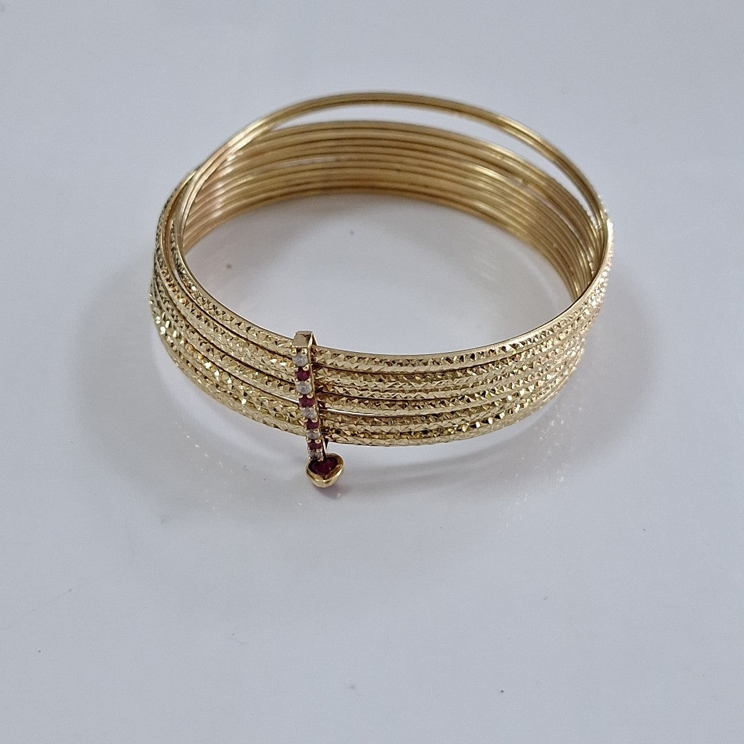 SEMANARIO DE PULSERAS ORO 14 K 26.2 GRMS (SEMINUEVO)
