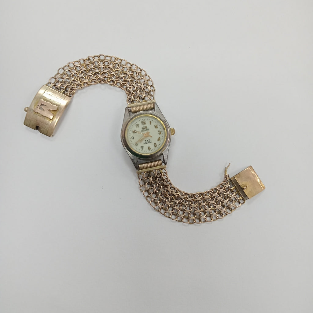 RELOJ CAJA ACERO PULSO ORO ORO 8 K 25.6 GRMS (SEMINUEVO)