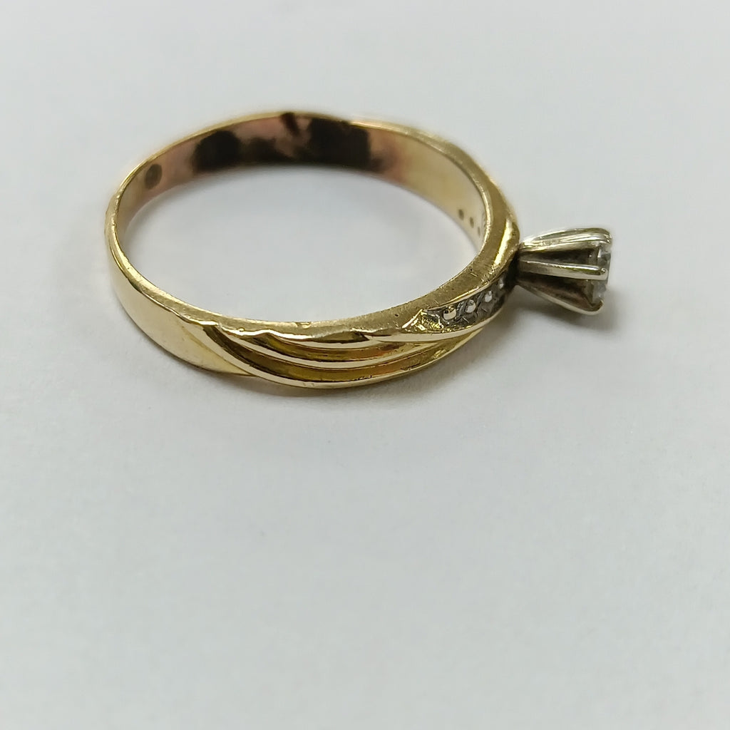 SOLITARIO ORO 14 K 2.4 GRMS (SEMINUEVO)