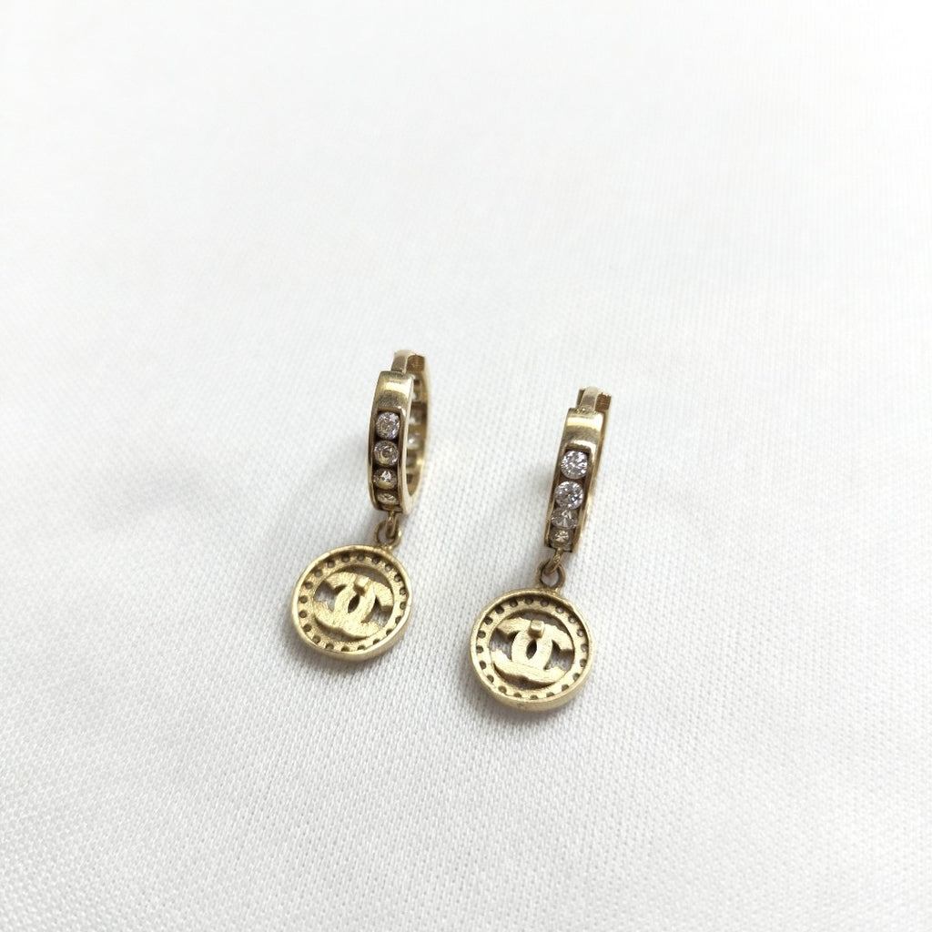 ARRACADAS PAR ORO 14 K 3.4 GRMS (SEMINUEVO)