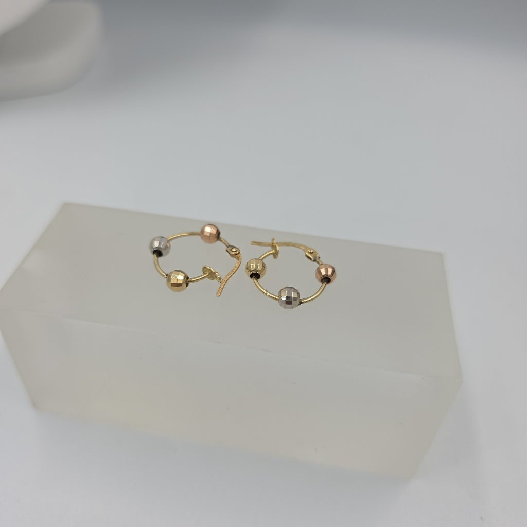 ARRACADAS PAR ORO 14 K 1.5 GRMS (SEMINUEVO)