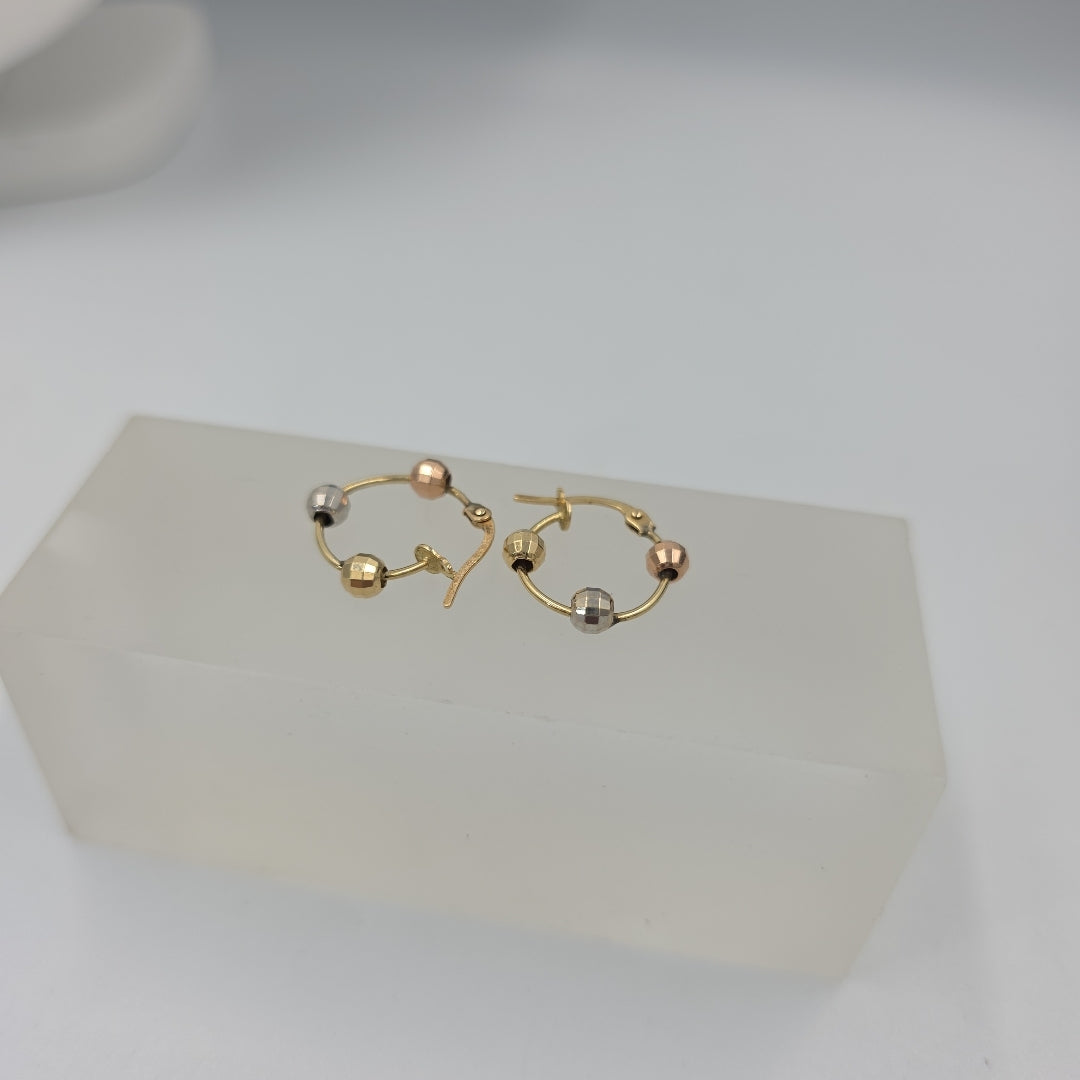 ARRACADAS PAR ORO 14 K 1.5 GRMS (SEMINUEVO)