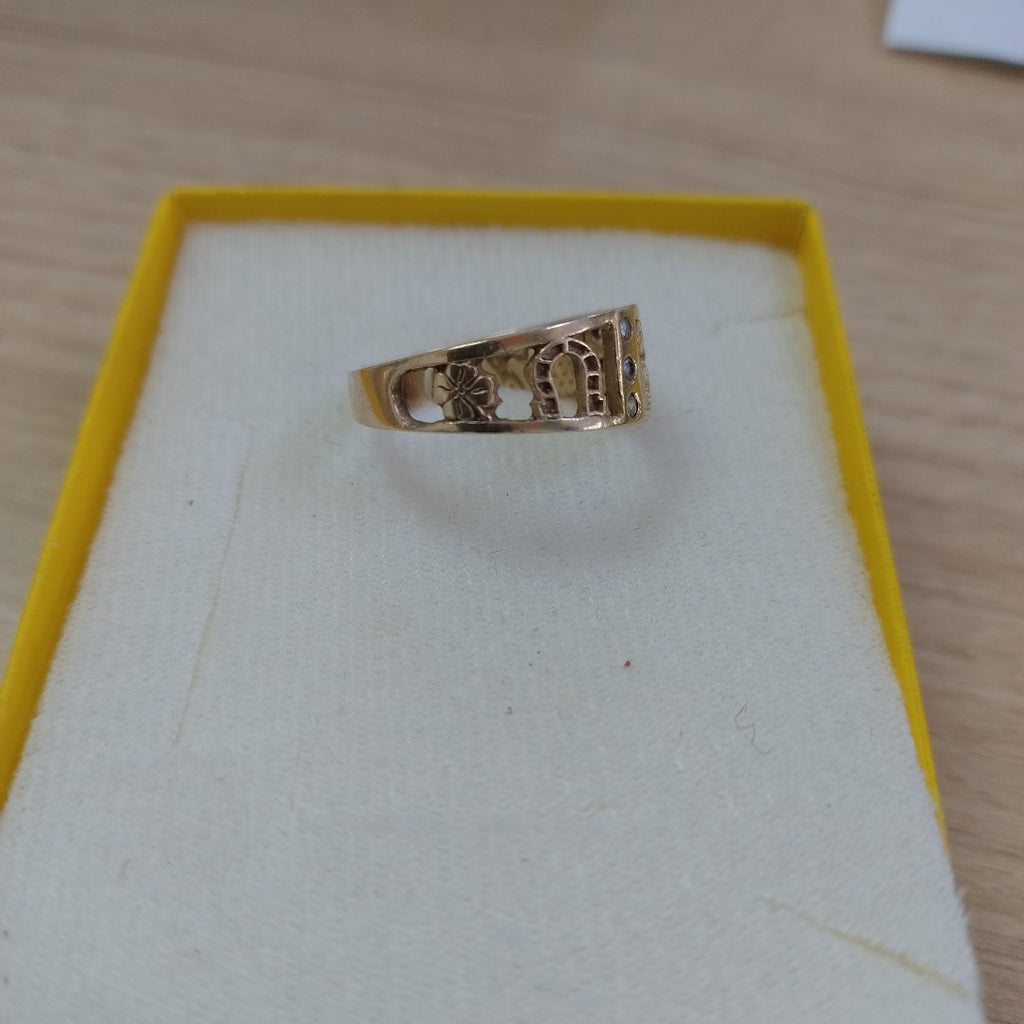 ARGOLLA DE LA SUERTE ORO 14 K 4.8 GRMS (SEMINUEVO)