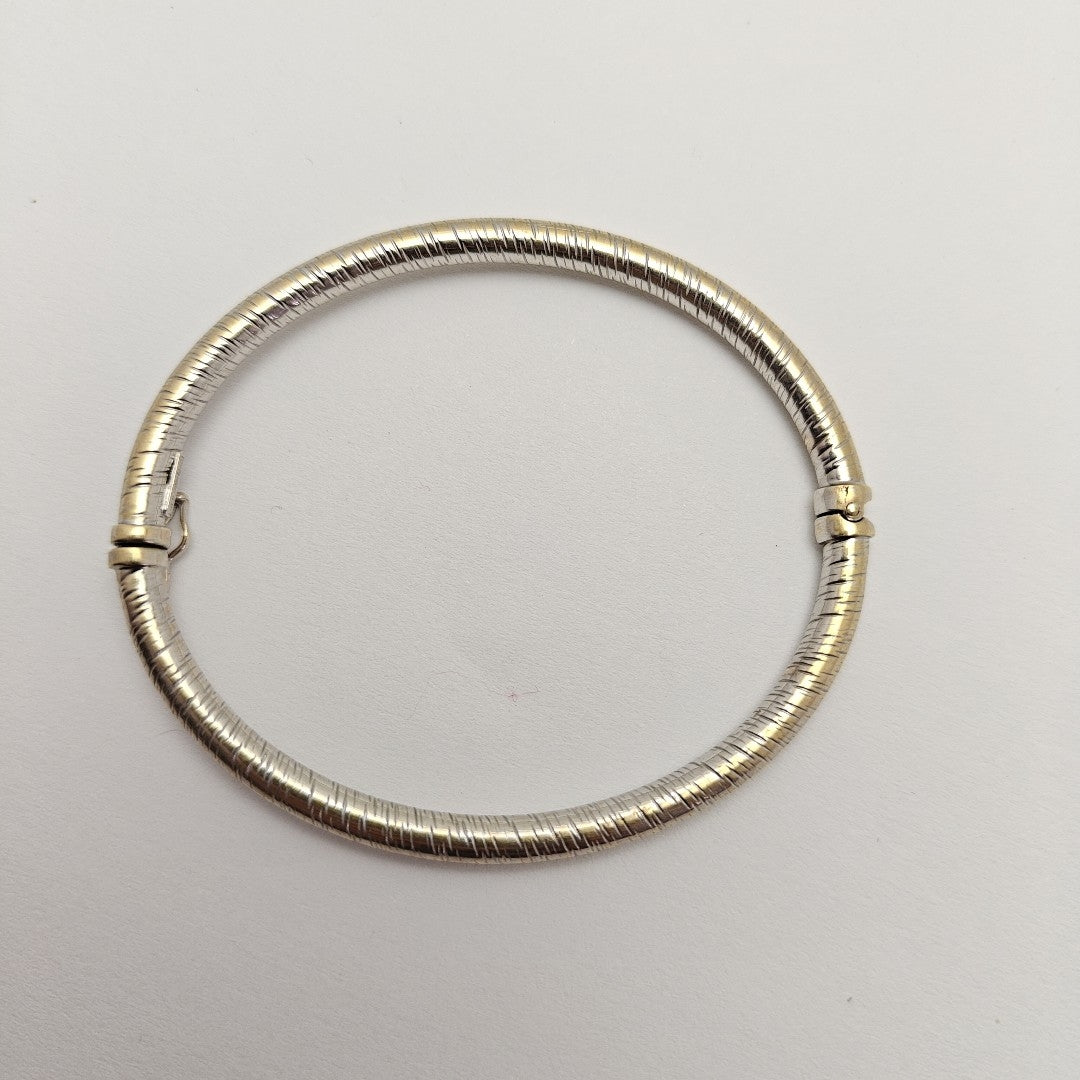 PULSERA RIGIDA ORO BLANCO 14 K 6,90 GRMS (SEMINUEVO)