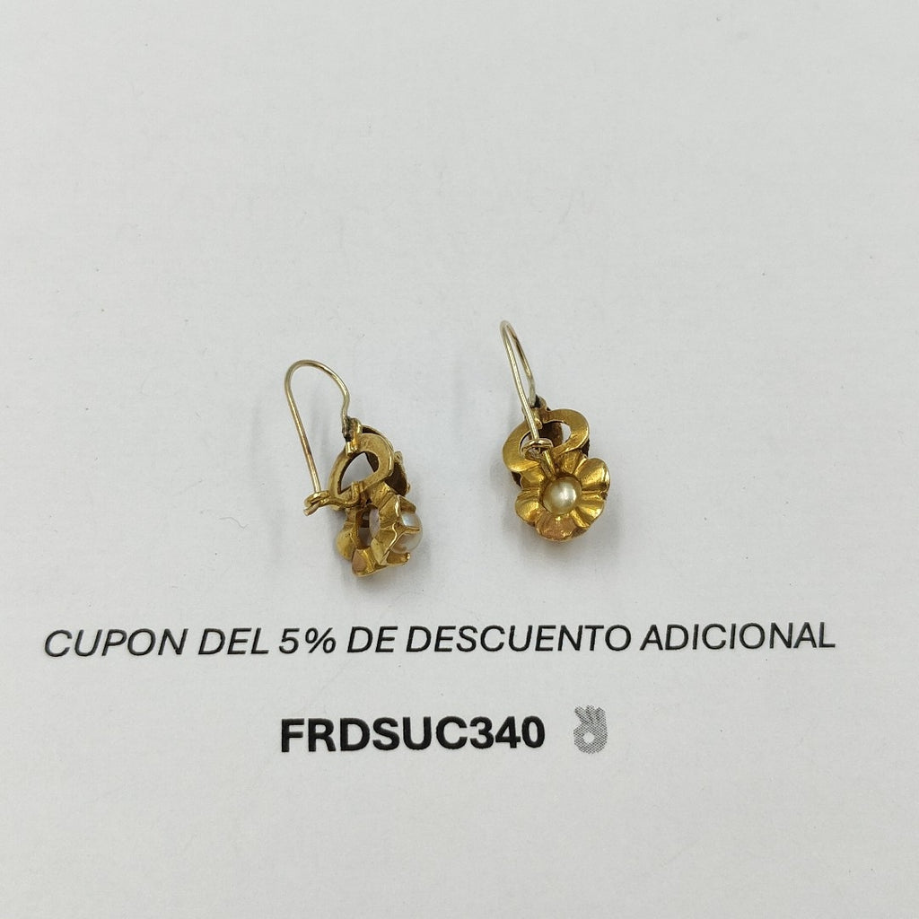 ARETES PAR ORO 18 K 2.7 GRMS (SEMINUEVO)