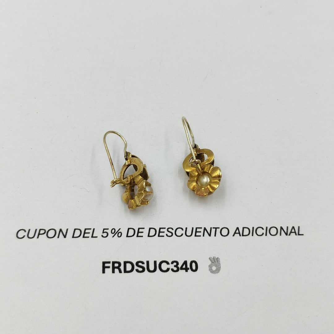 ARETES PAR ORO 18 K 2.7 GRMS (SEMINUEVO)
