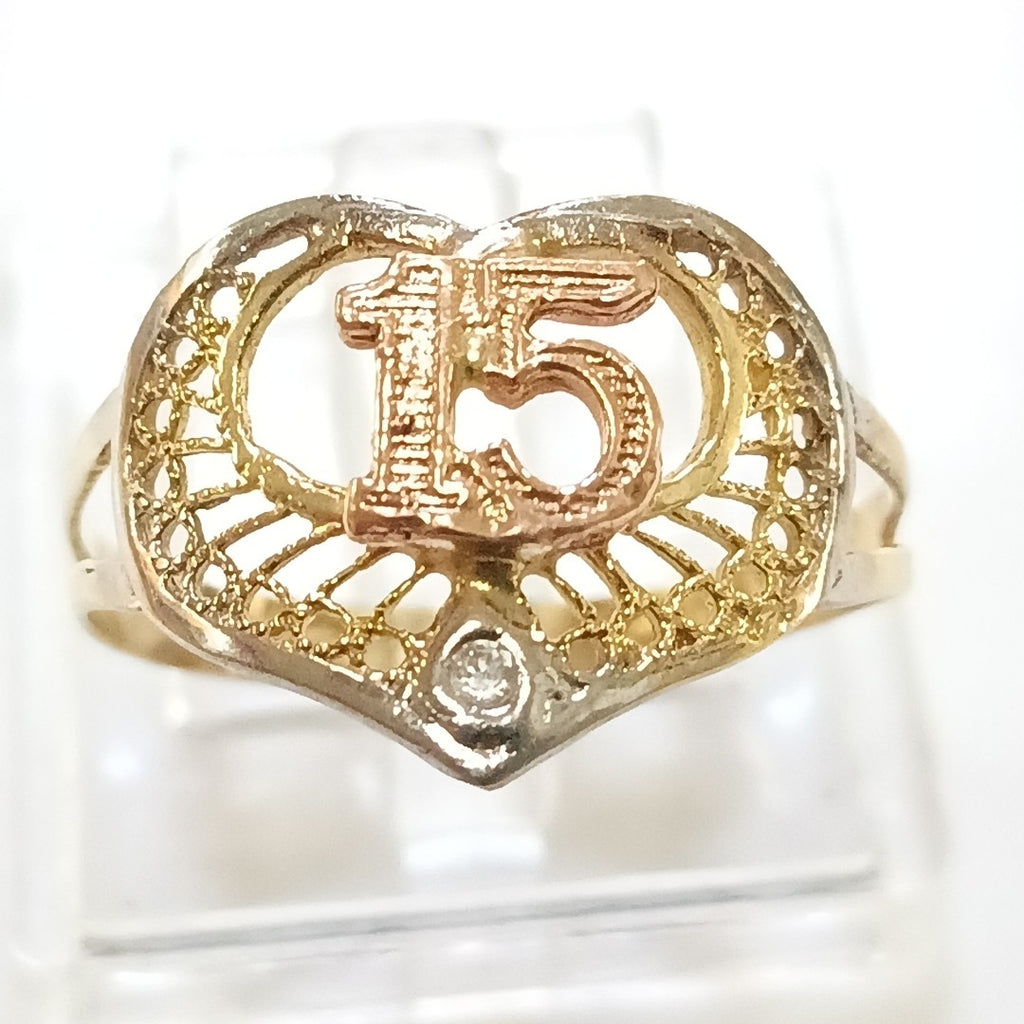 ANILLITO ORO COMBINADO 14 K 1,20 GRMS (SEMINUEVO)