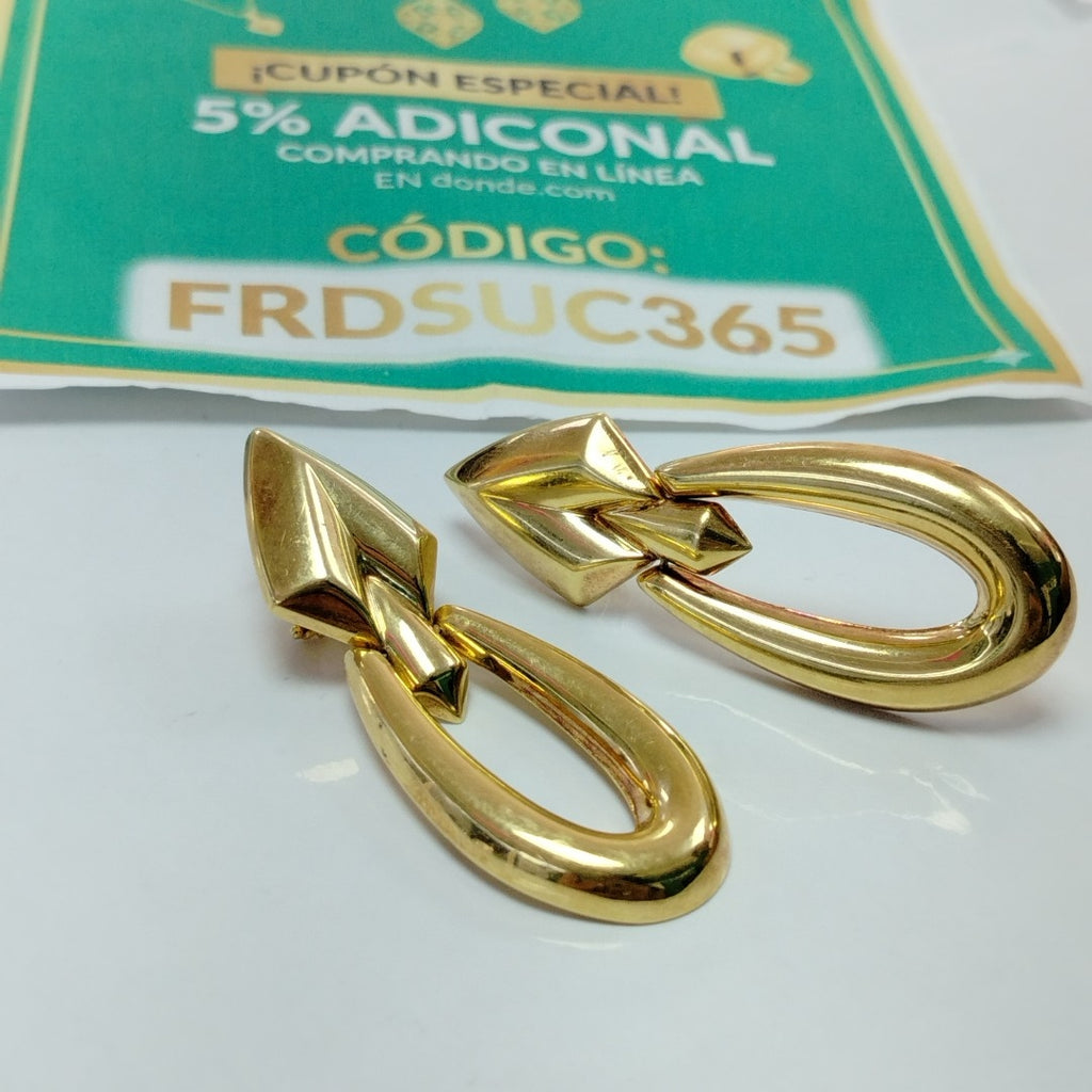 ARETES PAR ORO 14 K 17,80 GRMS (SEMINUEVO)