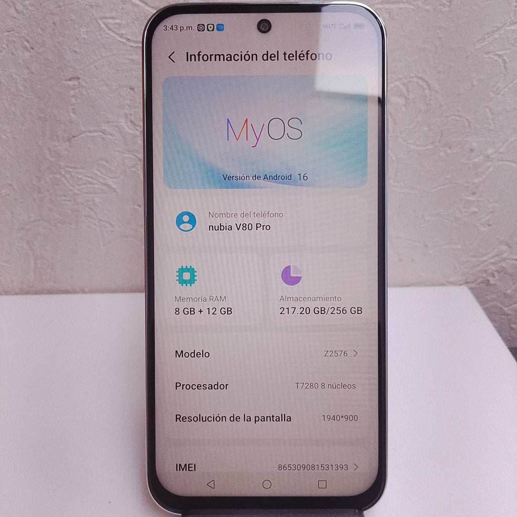 CELULAR NUBIA V80 PRO Z2576 (2025) 256 GB 8 GB RAM (SEMINUEVO)