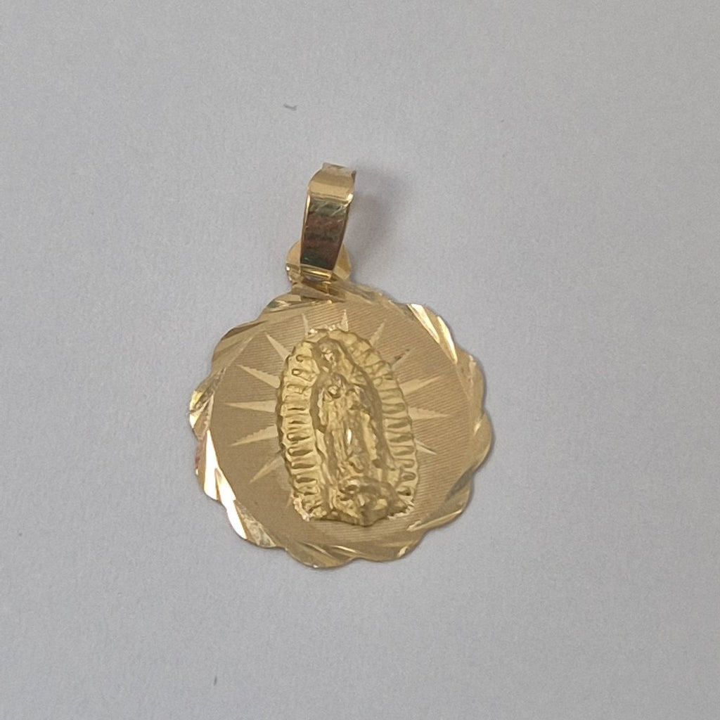 DIJE MEDALLA RELIGIOSA 14K 0.8 GR (NUEVO)