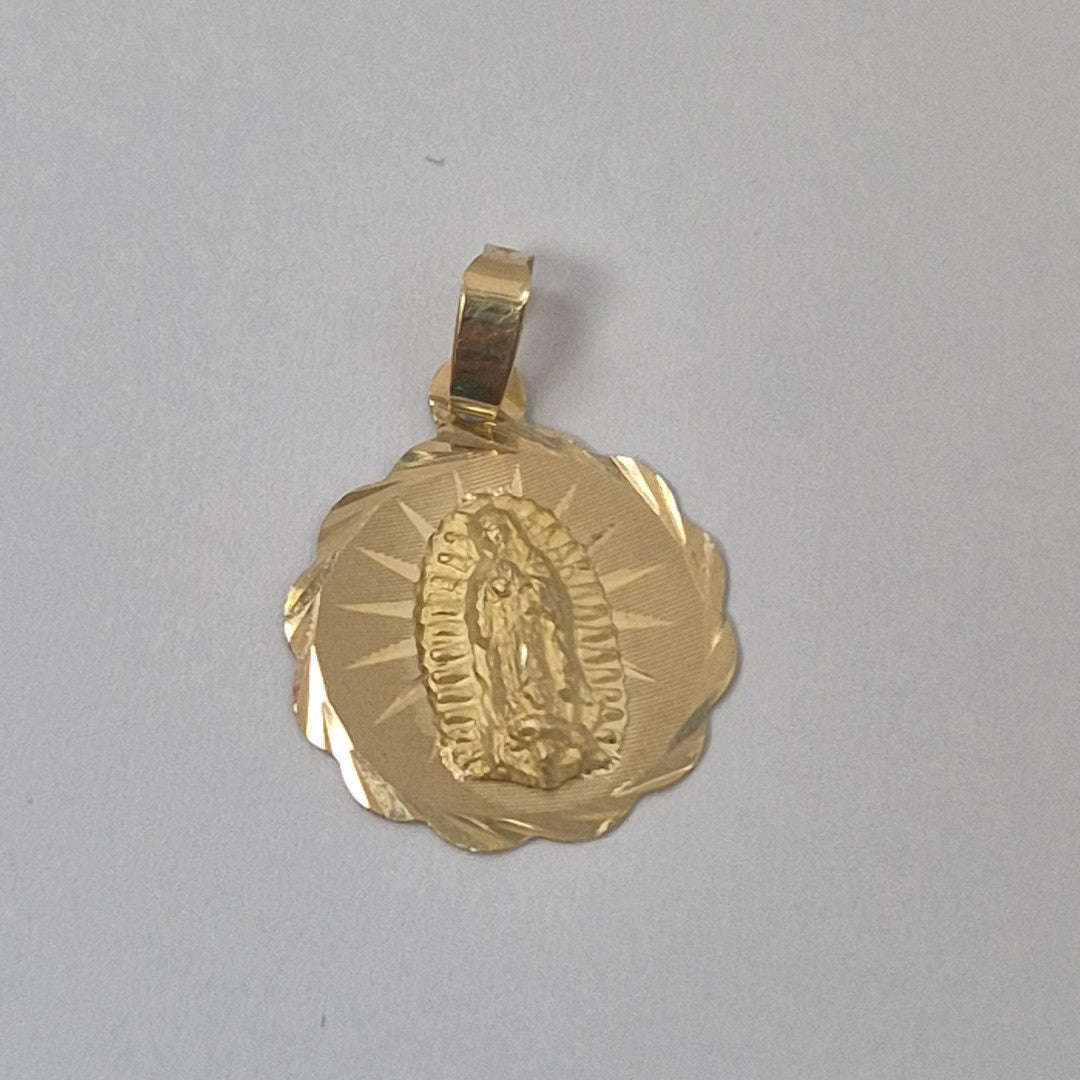 DIJE MEDALLA RELIGIOSA 14K 0.8 GR (NUEVO)