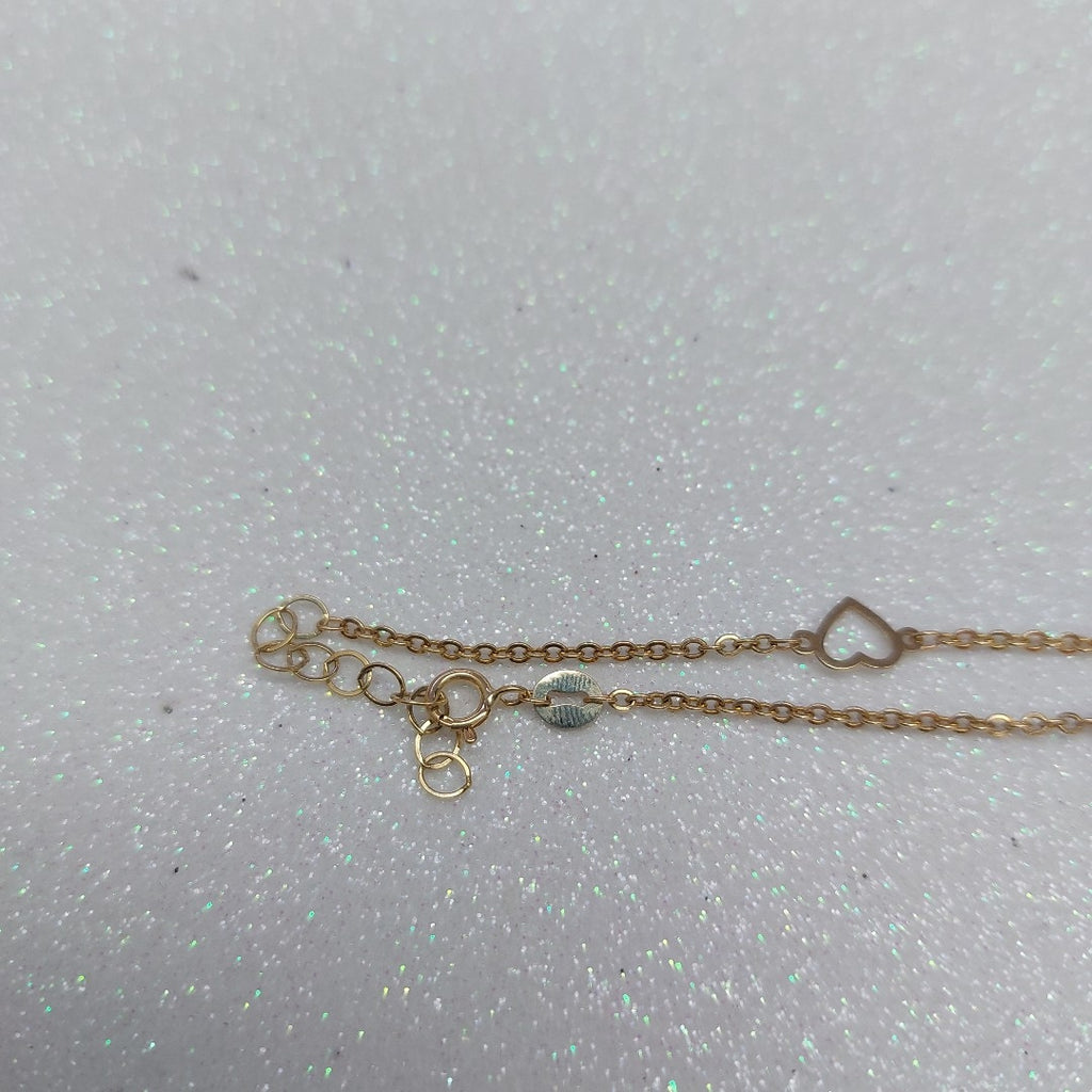 PULSERA ESPECIAL CON CORAZONES 10K 18 CM 1.2 GR (NUEVO)