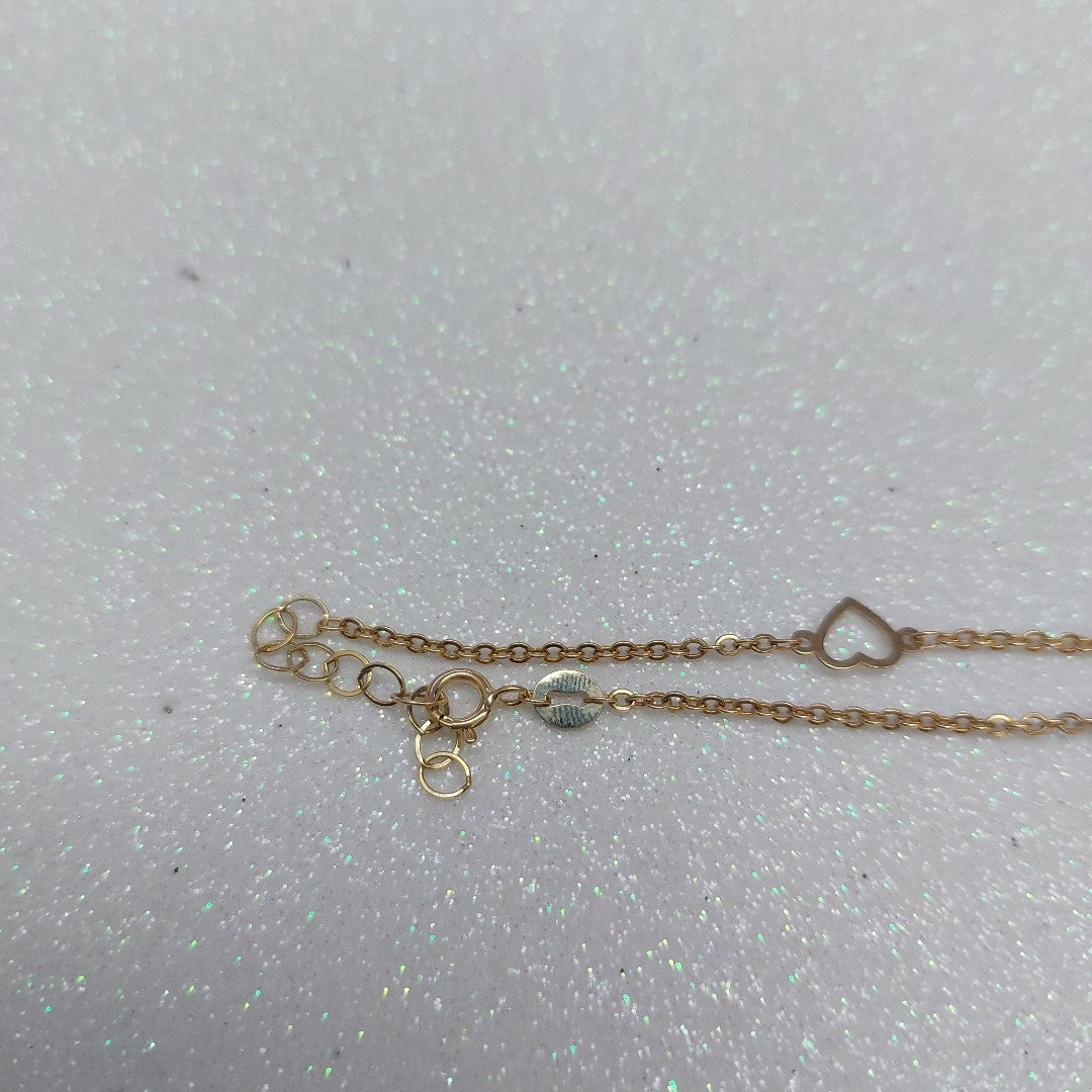 PULSERA ESPECIAL CON CORAZONES 10K 18 CM 1.2 GR (NUEVO)