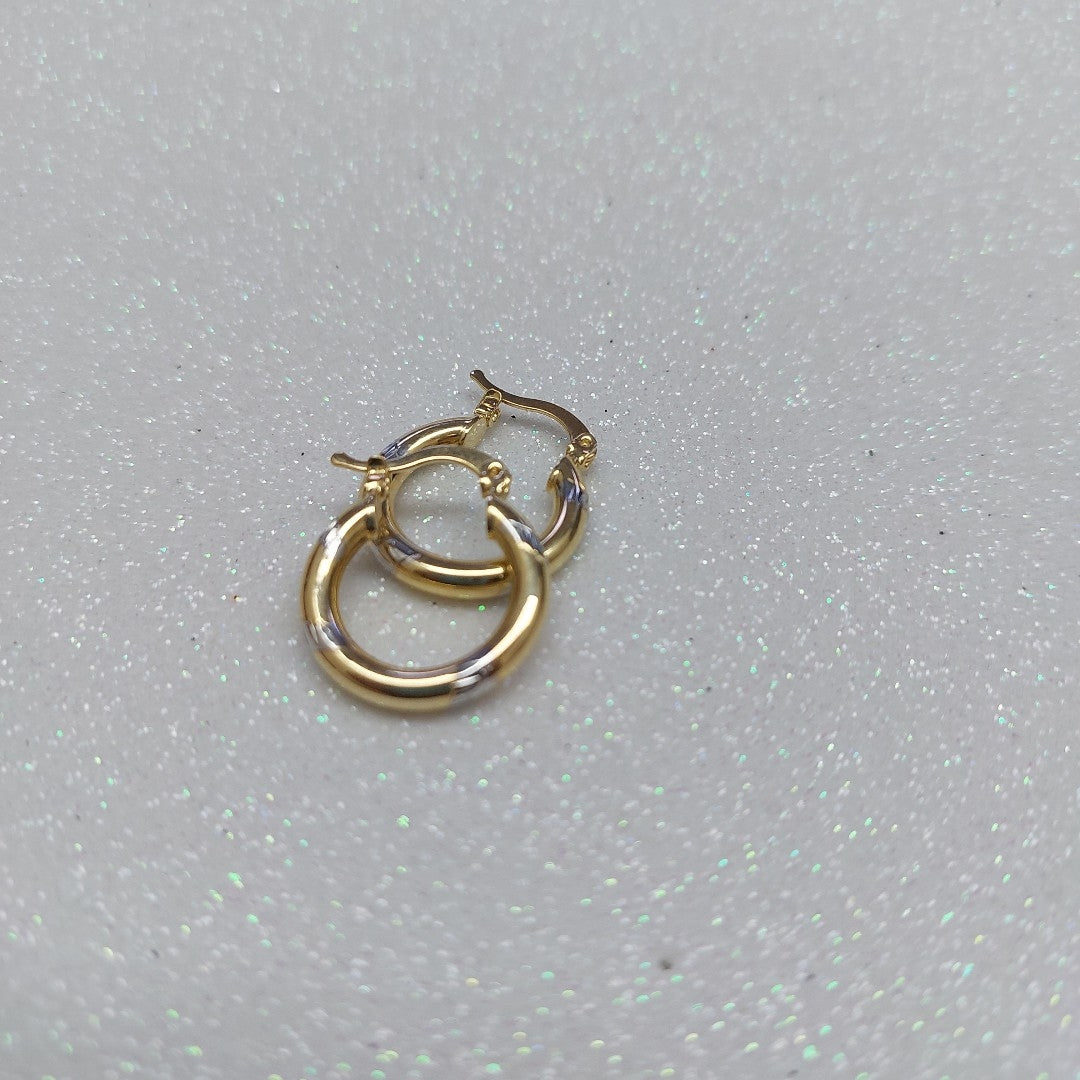 ARETES ARRACADAS COMBINADAS 14K 1.6 GR (NUEVO)